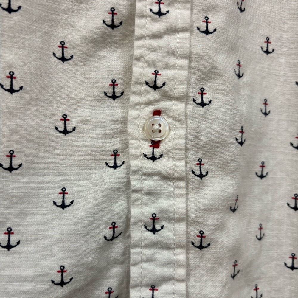 On The Road Anchor Button-Up Shirt Men’s Large Slim Fit - Picture 4 of 7